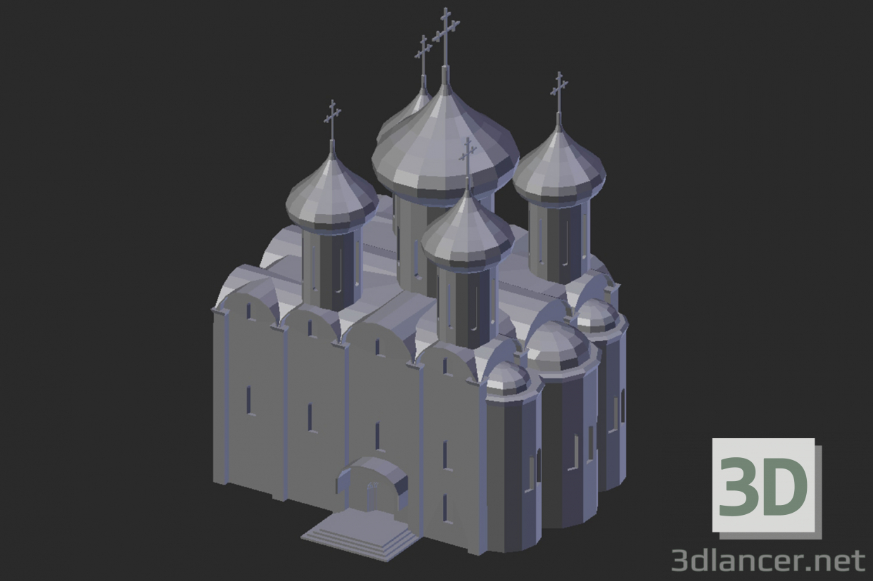 3d model Vologda. Catedral de Santa Sofía - vista previa