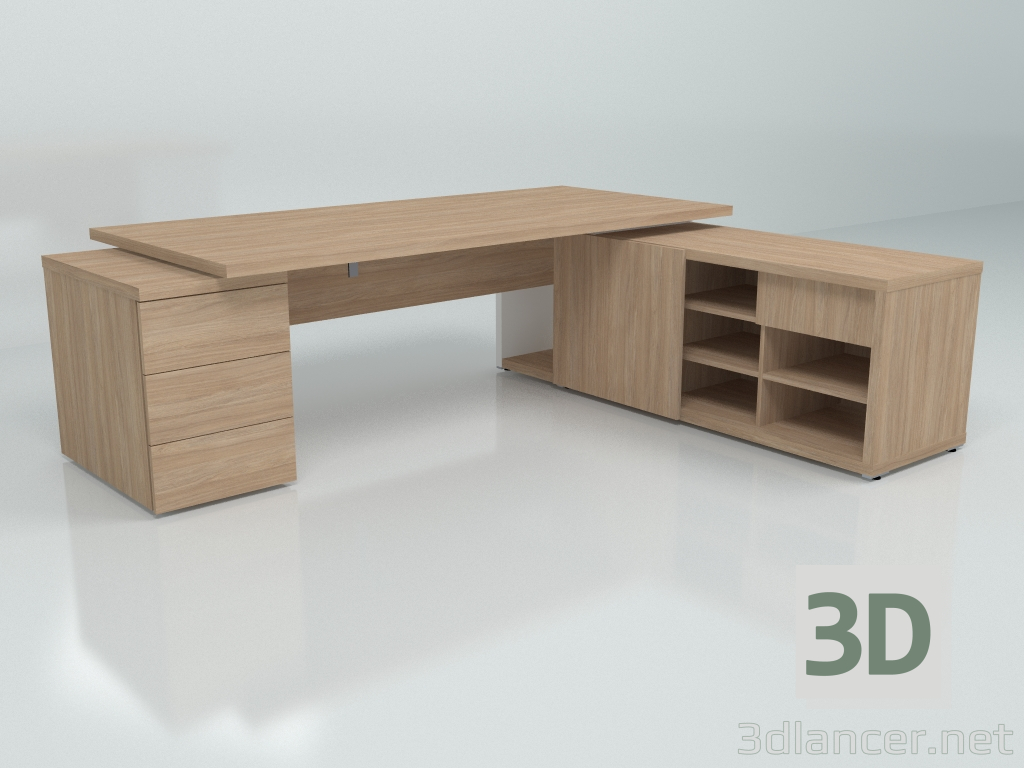 Modelo 3d Mesa de trabalho Mito MIT1KDP (2497x2080) - preview