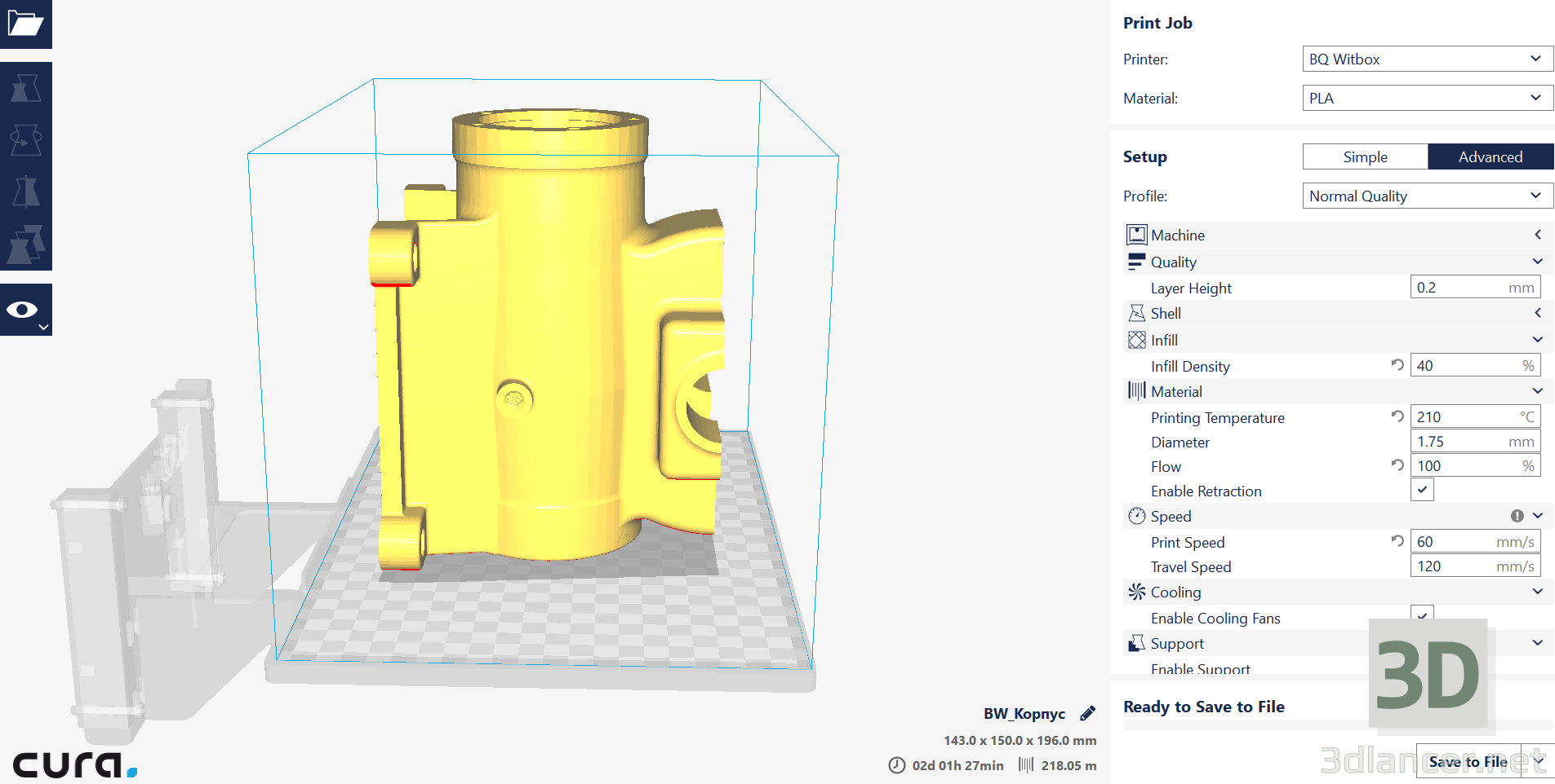 modèle 3D de Carter d'engrenage acheter - rendu