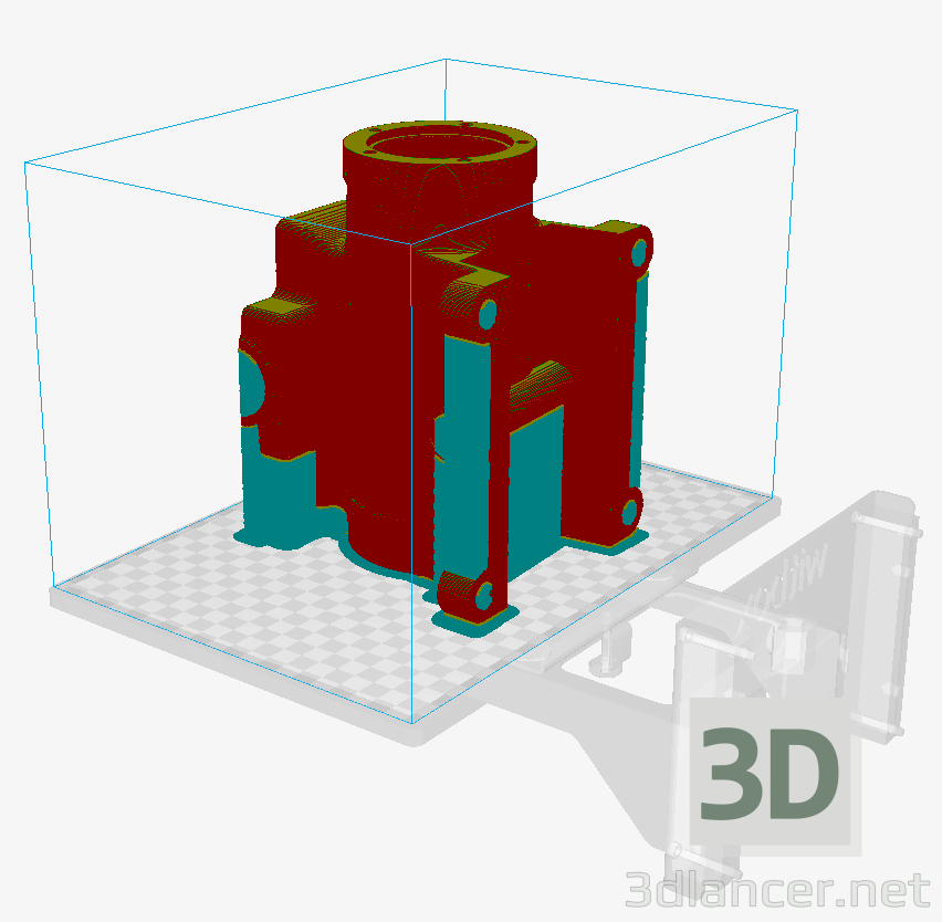 3d Корпус редуктора модель купить - ракурс