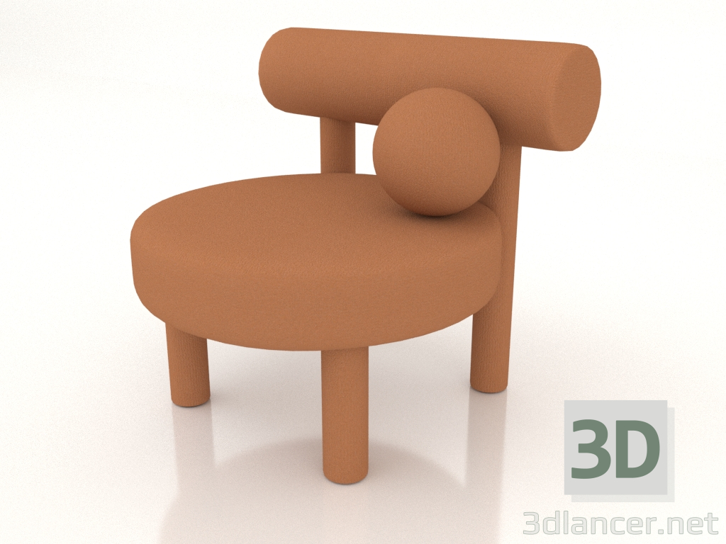 3d модель Стул Low Chair Gropius CS1 (оранжевый) – превью