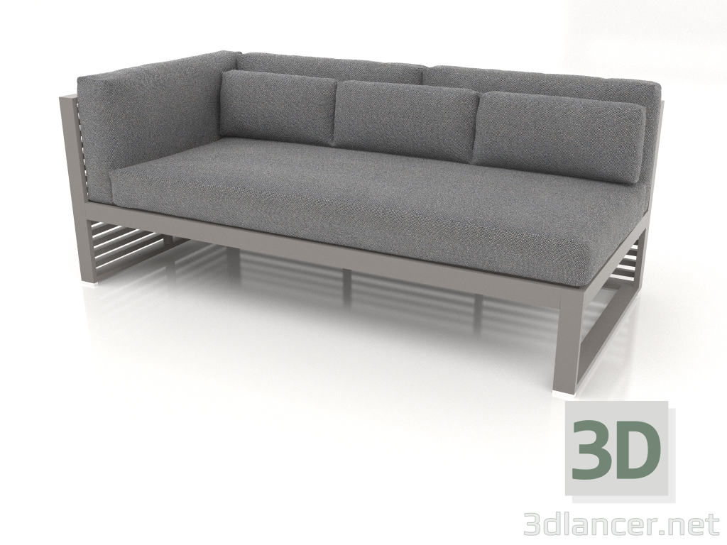 Modelo 3d Sofá modular, seção 1 esquerda (cinza quartzo) - preview