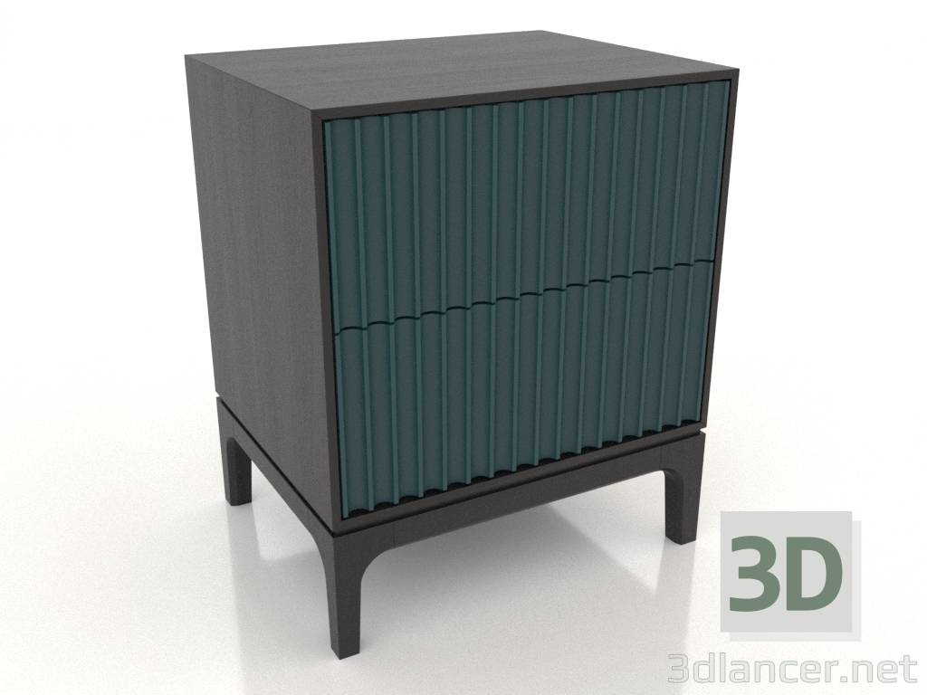 3d model Bedside table FARGO 2 drawers with milled facades (sea wave, black oak, option 2) - preview 3d model Bedside table FARGO 2 drawers with milled facades (sea wave, black oak, option 2) - preview