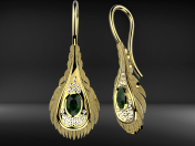 Boucles d'oreilles en plumes