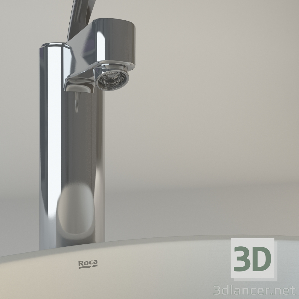 3D Modell Ovales Waschbecken - Vorschau