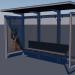 3d Bus stop Low-poly 3D model model buy - render