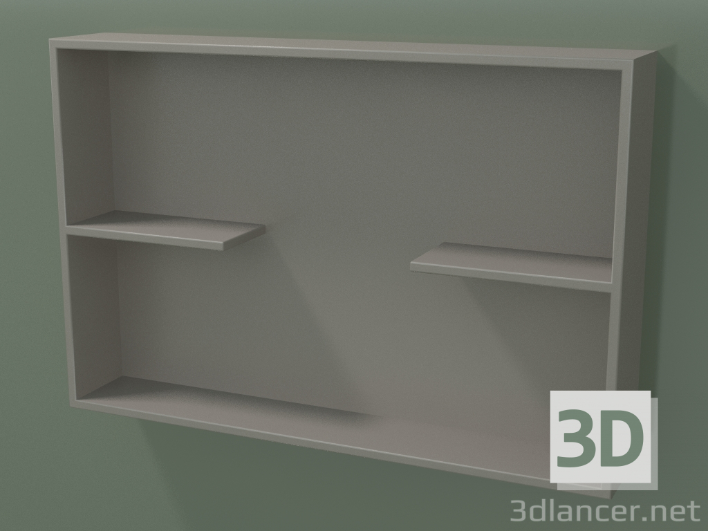 3d model Open box with shelves (90U31003, Clay C37, L 72, P 12, H 48 cm) - preview