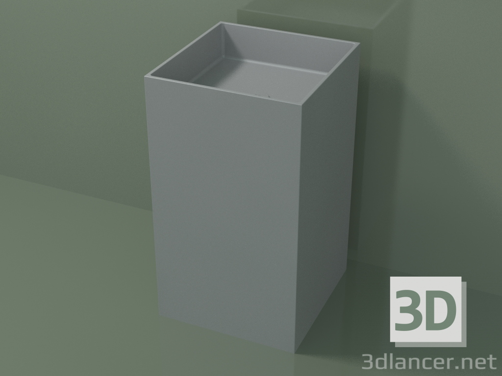 3D modeli Ayaklı lavabo (03UN26301, Silver Grey C35, L 48, P 50, H 85 cm) - önizleme