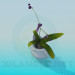 3d model orchid in a jug - preview