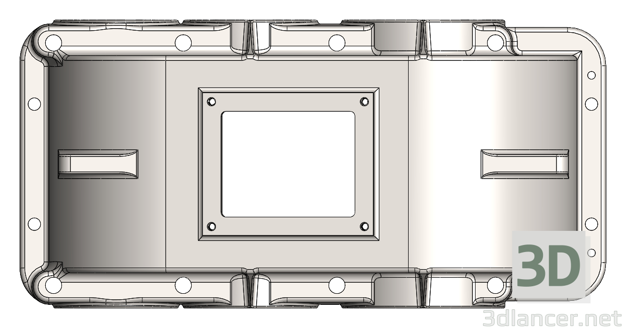 modèle 3D de Carter d'un réducteur cylindrique à deux étages acheter - rendu