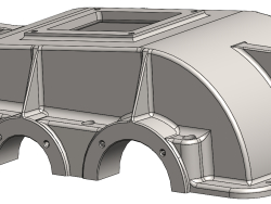 Housing of a cylindrical two-stage gearbox