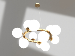 Lampadario Sid's oro base quadrata (07508-12A,33)