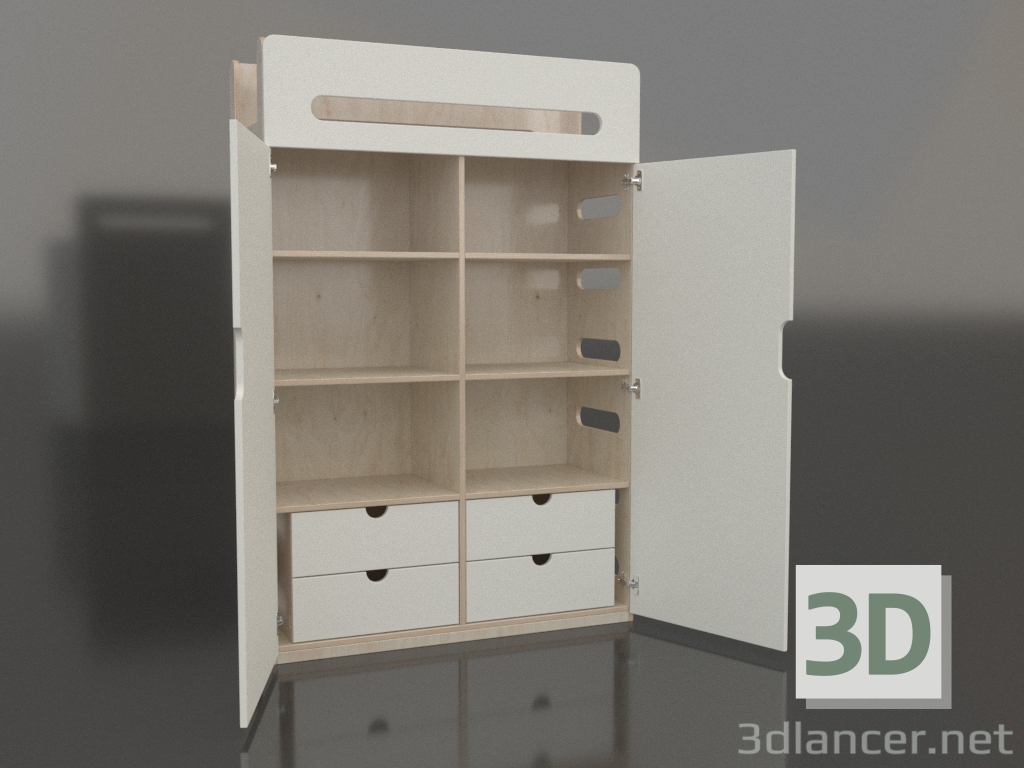 modello 3D Armadio aperto MOVE WF (WWMWF2) - anteprima