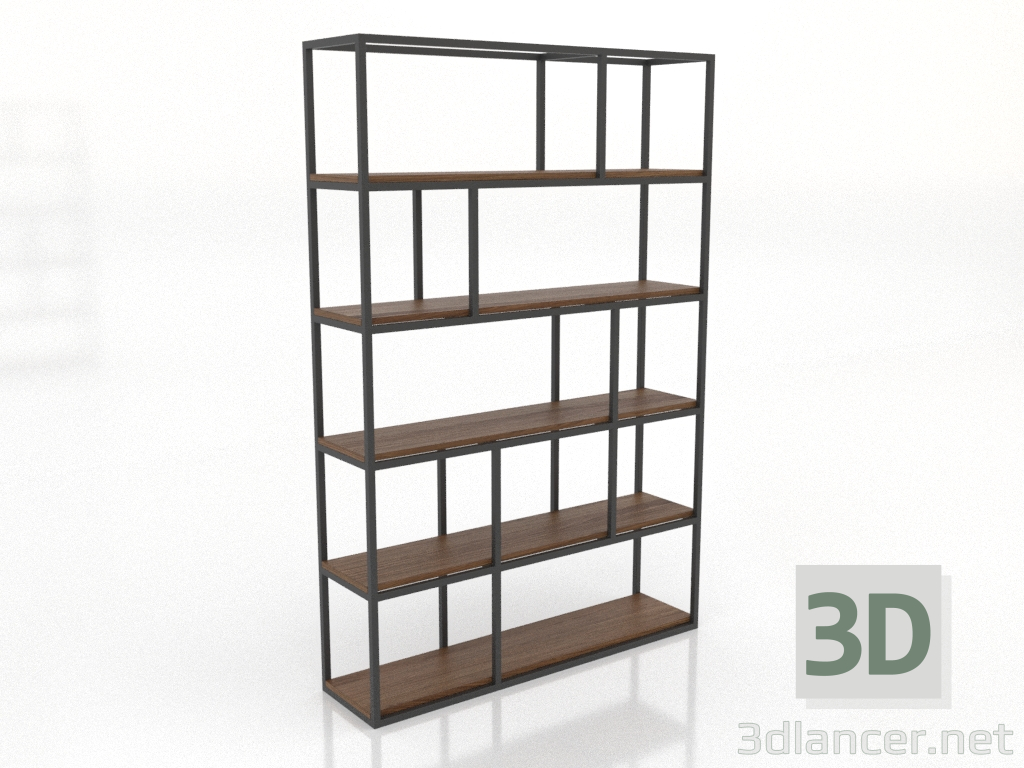 3d модель Стеллаж (светлый орех) – превью 3d модель Стеллаж (светлый орех) – превью