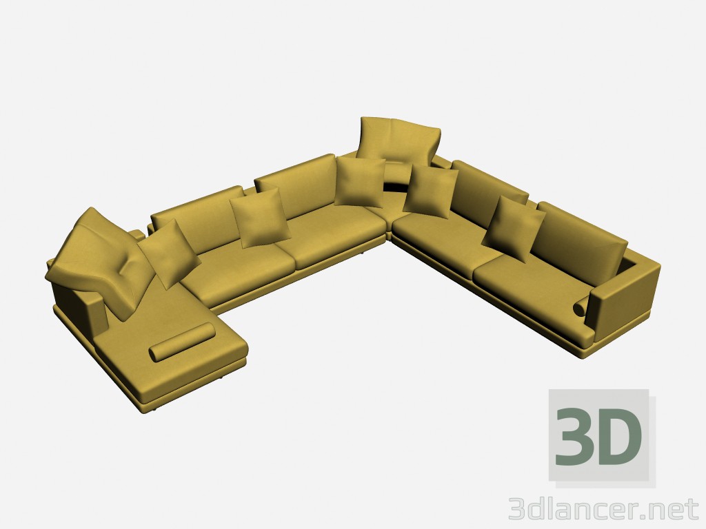 3d модель Диван угловой Мercury line 4 – превью