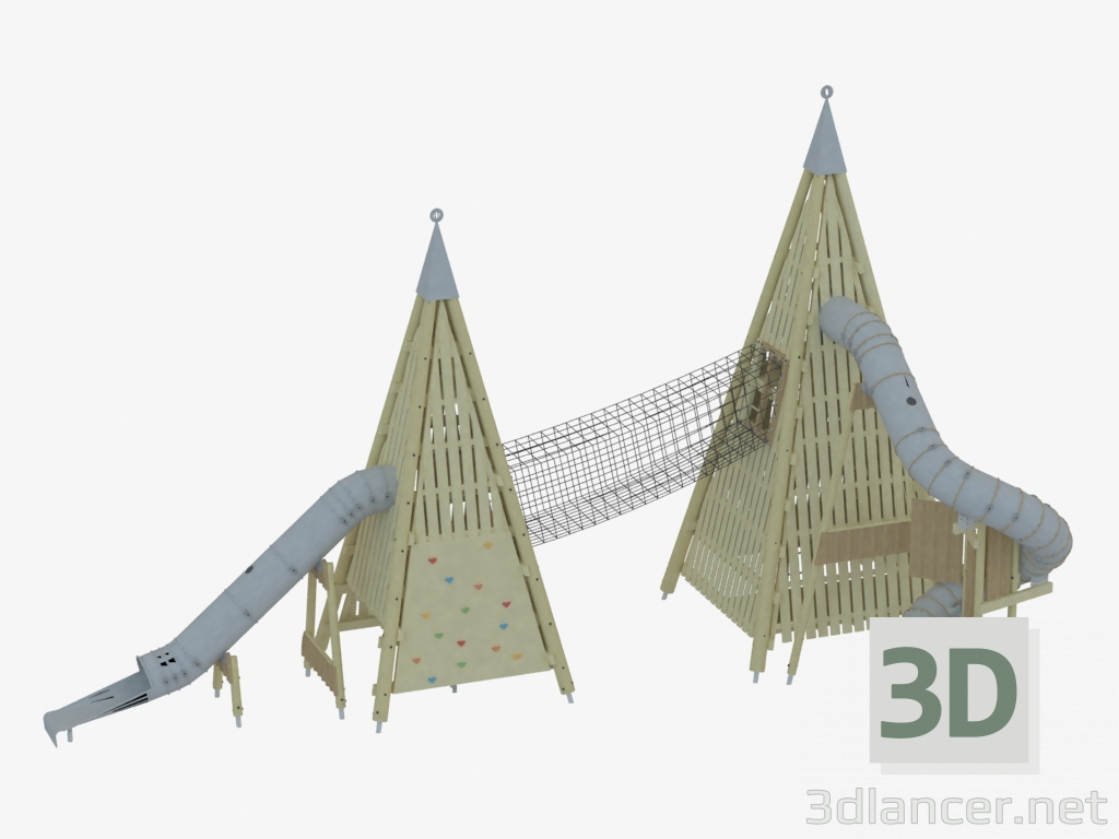 3D modeli Piramit'in çocuk oyun kompleksi (SL1201) - önizleme