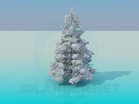 3d model Árbol de Navidad cubierto de nieve - vista previa