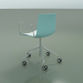 3d model Chair 0294 (5 wheels, with armrests, without upholstery, two-tone polypropylene) - preview