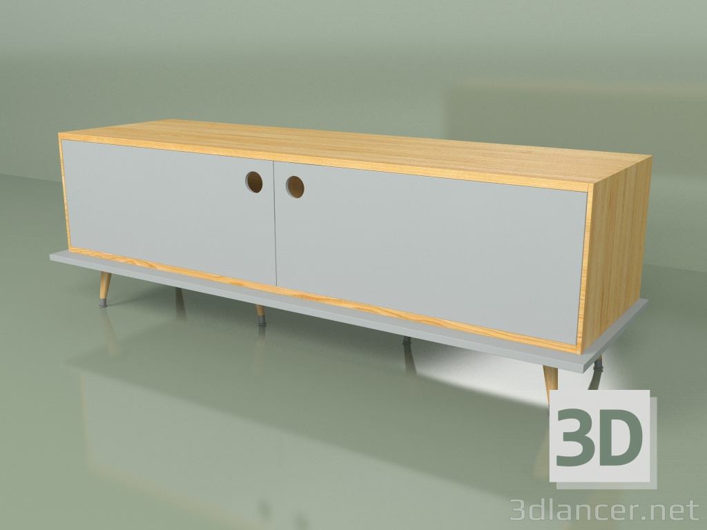 Modelo 3d Cabinet Woodi (cinza claro) - preview