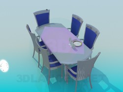 Dining table with chairs