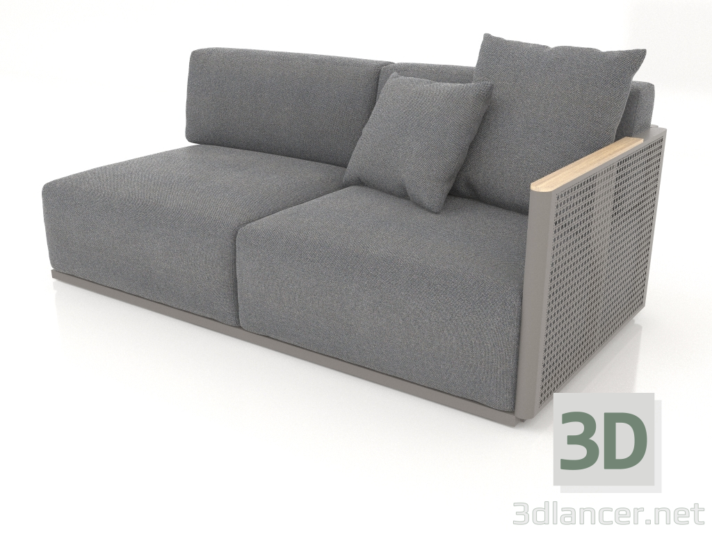 3d модель Диванный модуль секция 1 правый (Quartz grey) – превью