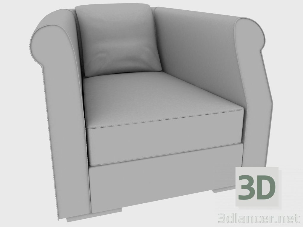 3D Modell Sessel RUBENS FREE BACK SESSEL (88x98xH70) - Vorschau