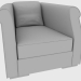 3d модель Крісло RUBENS FREE BACK ARMCHAIR (88x98xH70) – превью