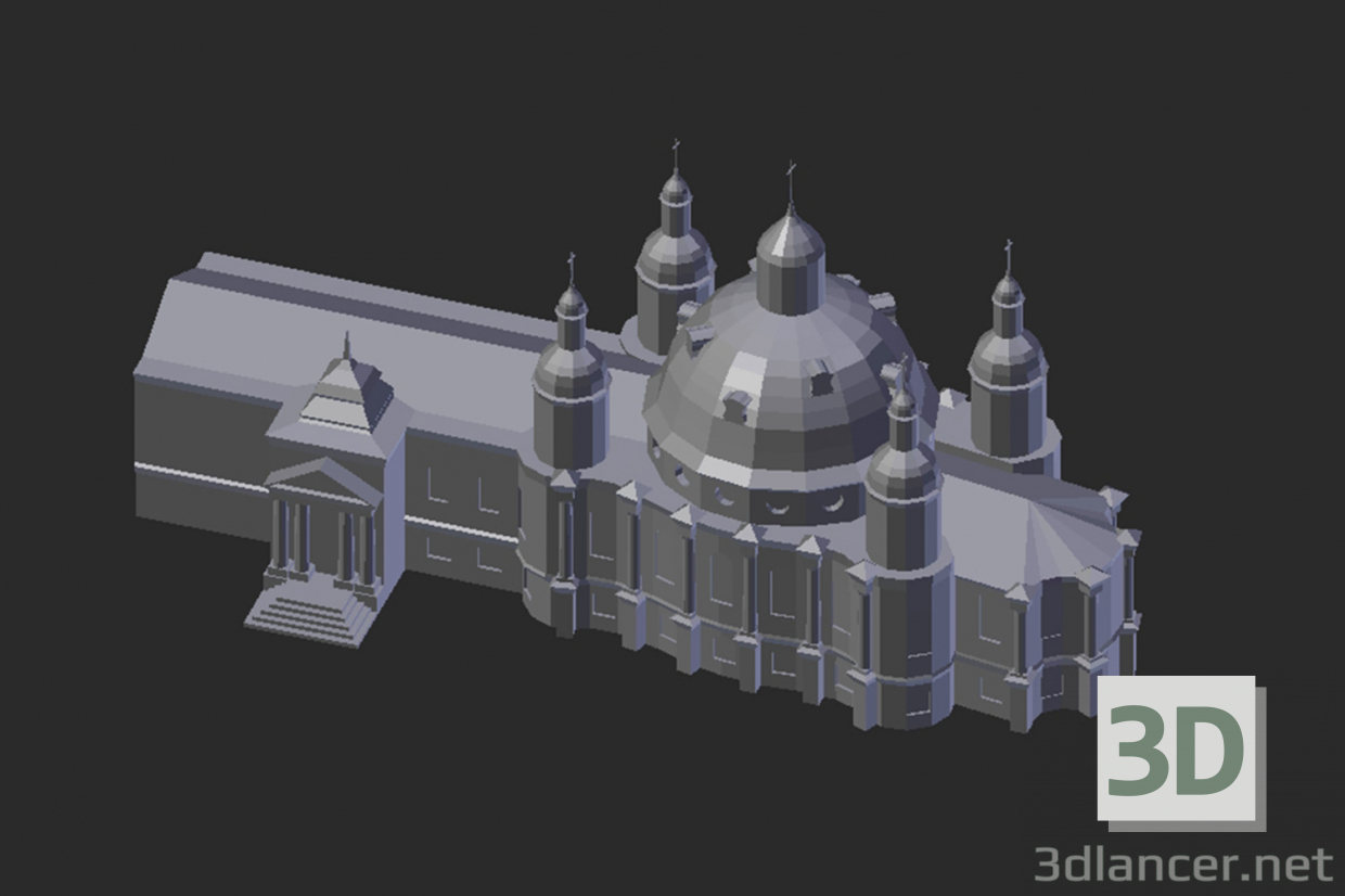 3D Modell Wologda. Auferstehungskathedrale - Vorschau