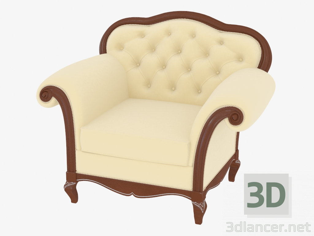 modello 3D Sedia KP 403 (ciliegio patinato, 116x90 H94) - anteprima