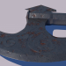 3d Medieval axe Low-poly 3D model модель купить - ракурс