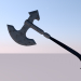 3d Medieval axe Low-poly 3D model модель купить - ракурс