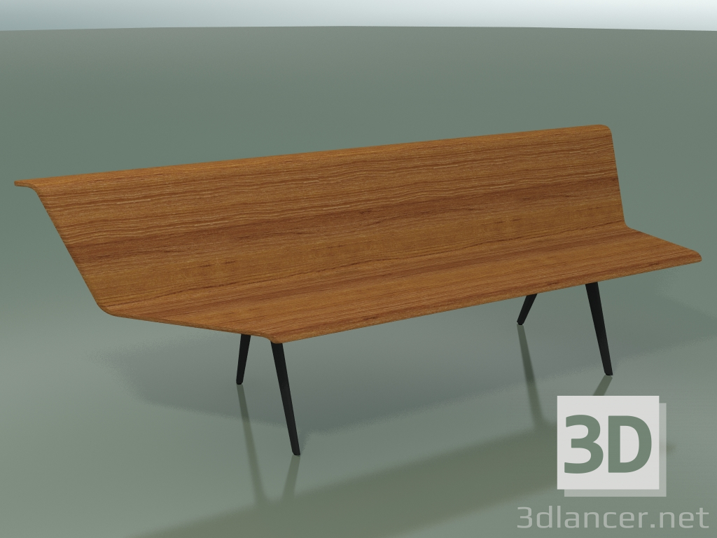 3d модель Модуль угловой Eating 4609 (L 240 cm, 90° правый, Teak effect) – превью