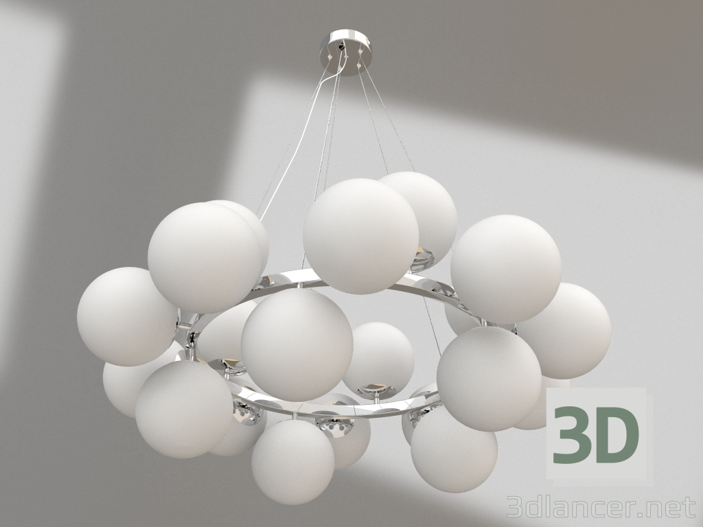 3d model Sida chandelier chrome, square base (07508-20A,02) - preview