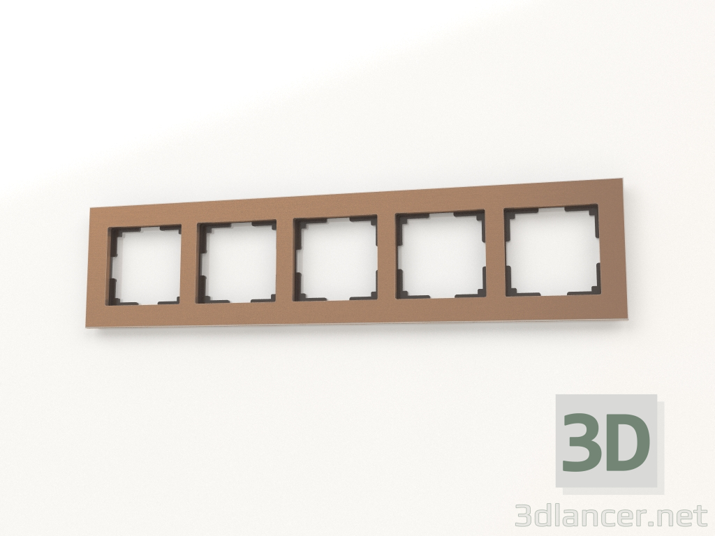 Modelo 3d Estrutura para 5 postes (alumínio castanho) - preview