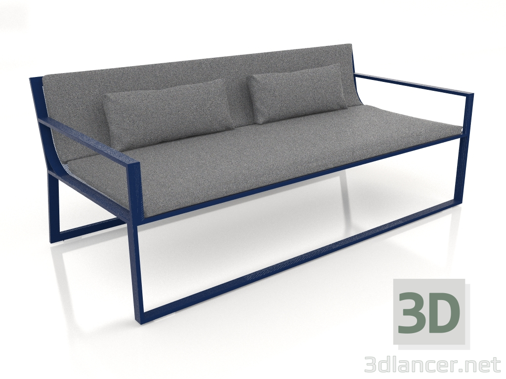 3d model 2-seater sofa (Night blue) - preview