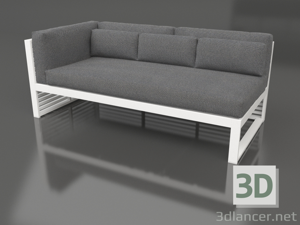 Modelo 3d Sofá modular, seção 1 esquerda (branco) - preview