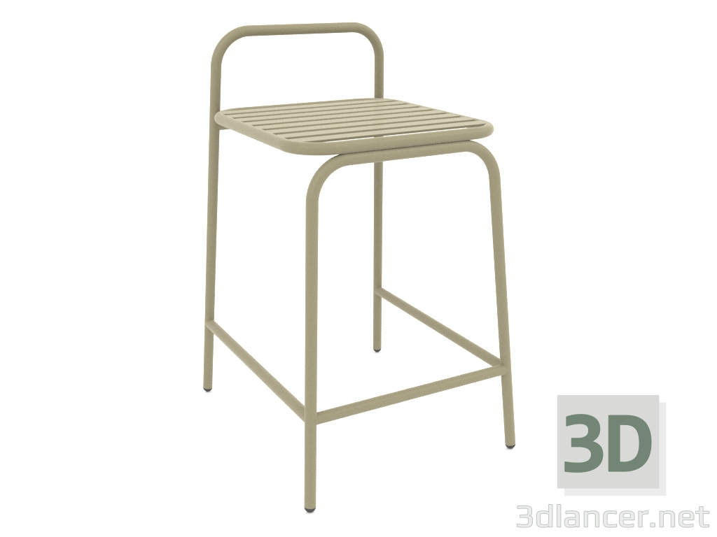 3d model Half-bar chair Dvornyaga (Olive) - preview