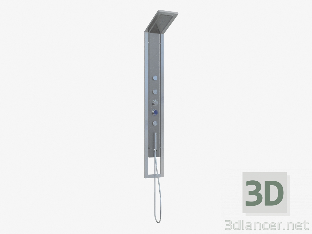 3D Modell Duschpaneel mit Thermostatmischer Jaguar Industrio (NQI 351T) - Vorschau