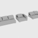 3d model Sofa elements modular RUBENS FREE BACK - preview