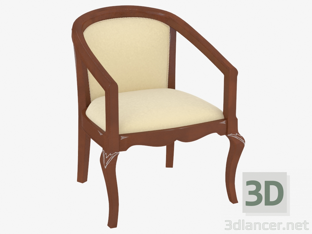 3d model Silla KP 401 (cereza dulce patinada, 61x61 H80) - vista previa