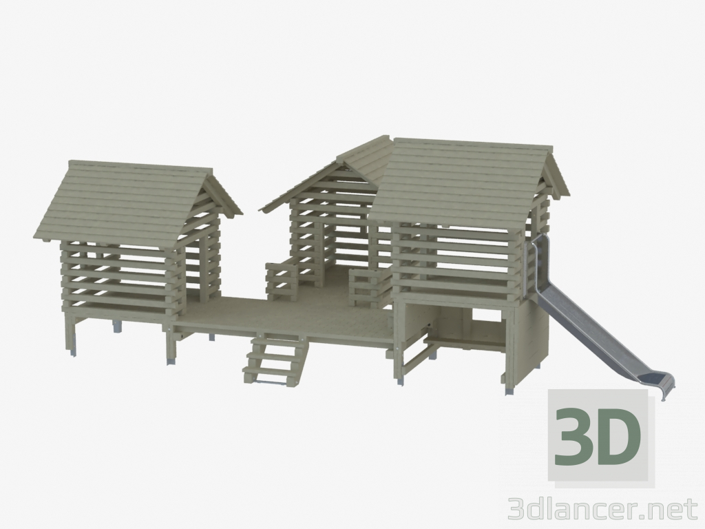 3d model Children's play complex (SL1301) - preview