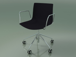 Silla 0294 (5 ruedas, con reposabrazos, sin tapizado, polipropileno PO00109)