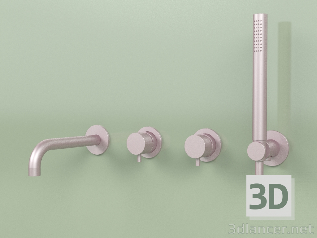 3d model Mezclador de pared con ducha de pared (13 69, OR) - vista previa