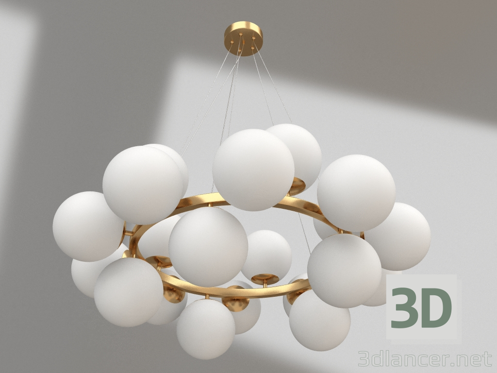 Modelo 3d Candelabro Sida bronze, base quadrada (07508-20A,20) - preview