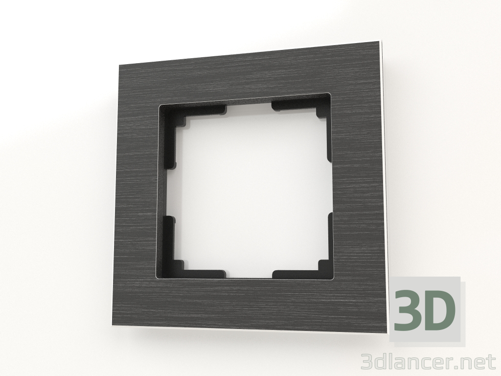 3d model Marco para 1 poste (aluminio negro) - vista previa