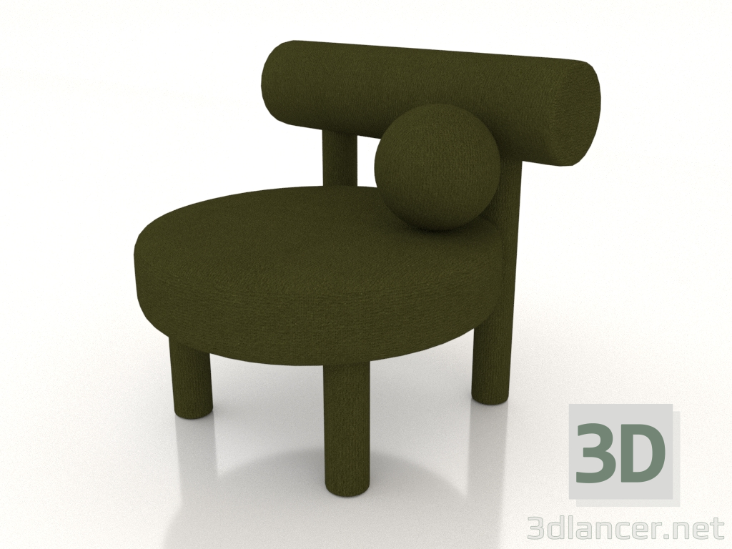 modello 3D Sedia bassa Gropius CS1 (cachi) - anteprima