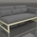 3D Modell Modulares Sofa, Abschnitt 1 rechts, hohe Rückenlehne (Gold) - Vorschau