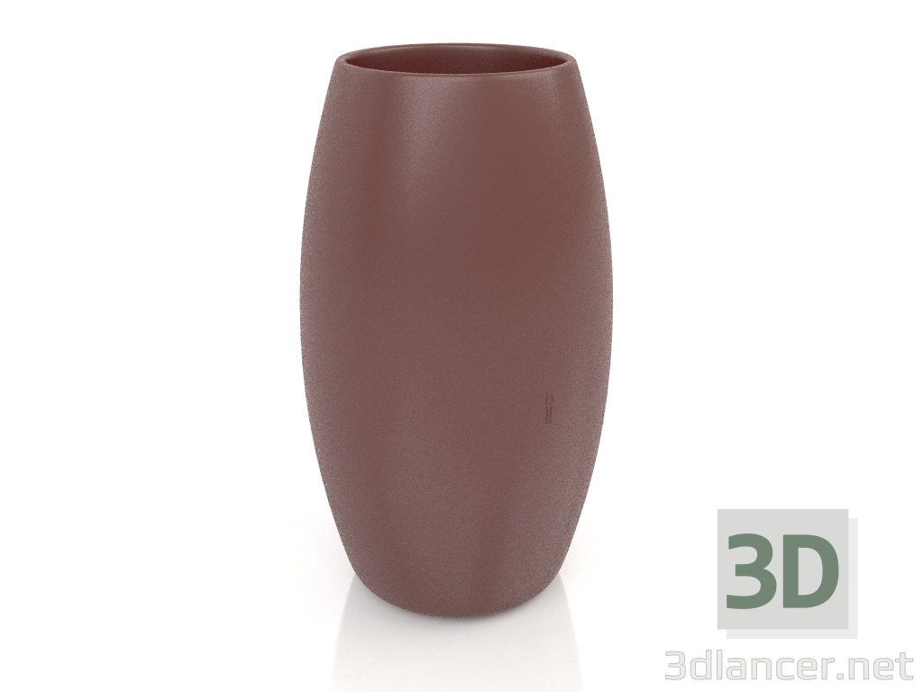 3d модель Горшок для растения 2 (Wine red) – превью