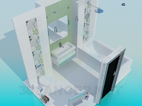 3d model cuarto de baño - vista previa