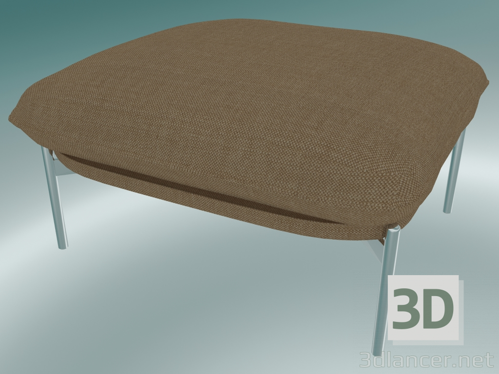 3D modeli Pouffe Cloud (LN4, 78x74 H 40cm, Kromlu bacaklar, Sıcak Madison 495) - önizleme